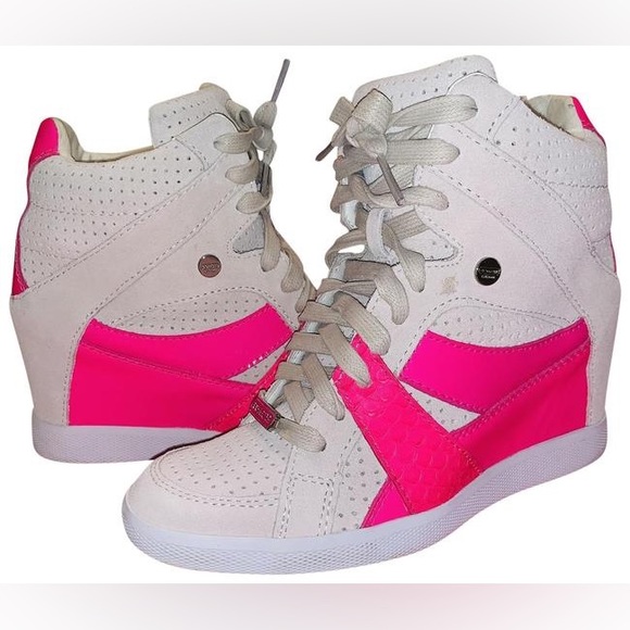 Coach 8M pink wedge sneaker - Picture 1 of 3